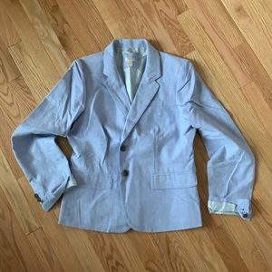 J. Crew Blue Linen Blazer